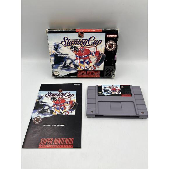 NHL Stanley Cup (Super Nintendo Entertainment System, 1993) - Complete In Box! - Picture 1 of 13